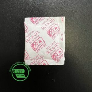 Gói Hút Ẩm Silica Gel Vỏ Vải Không Dệt Chữ Đỏ